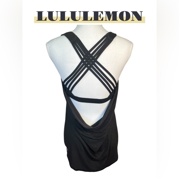 Lululemon | Wild Tank | Black & Gold Thin Stripe - Picture 7 of 10